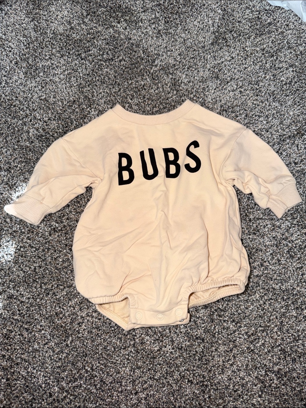 Cream "BUBS" Kids One-Piece Bodysuit